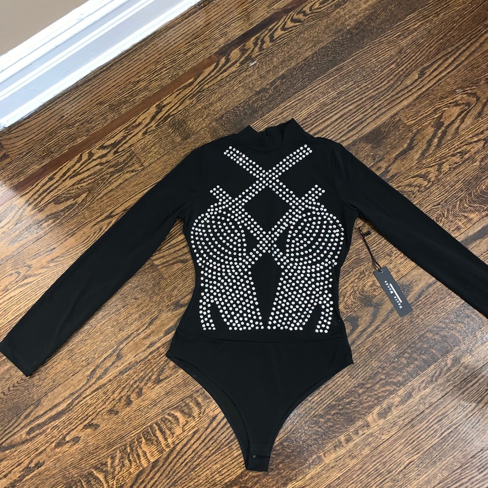 NWT rhinestone bodysuit